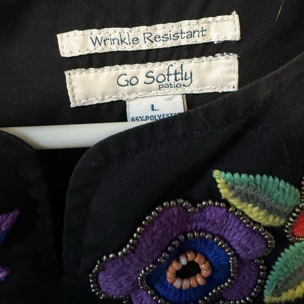 Go Softly Black Embroidered Women's dress